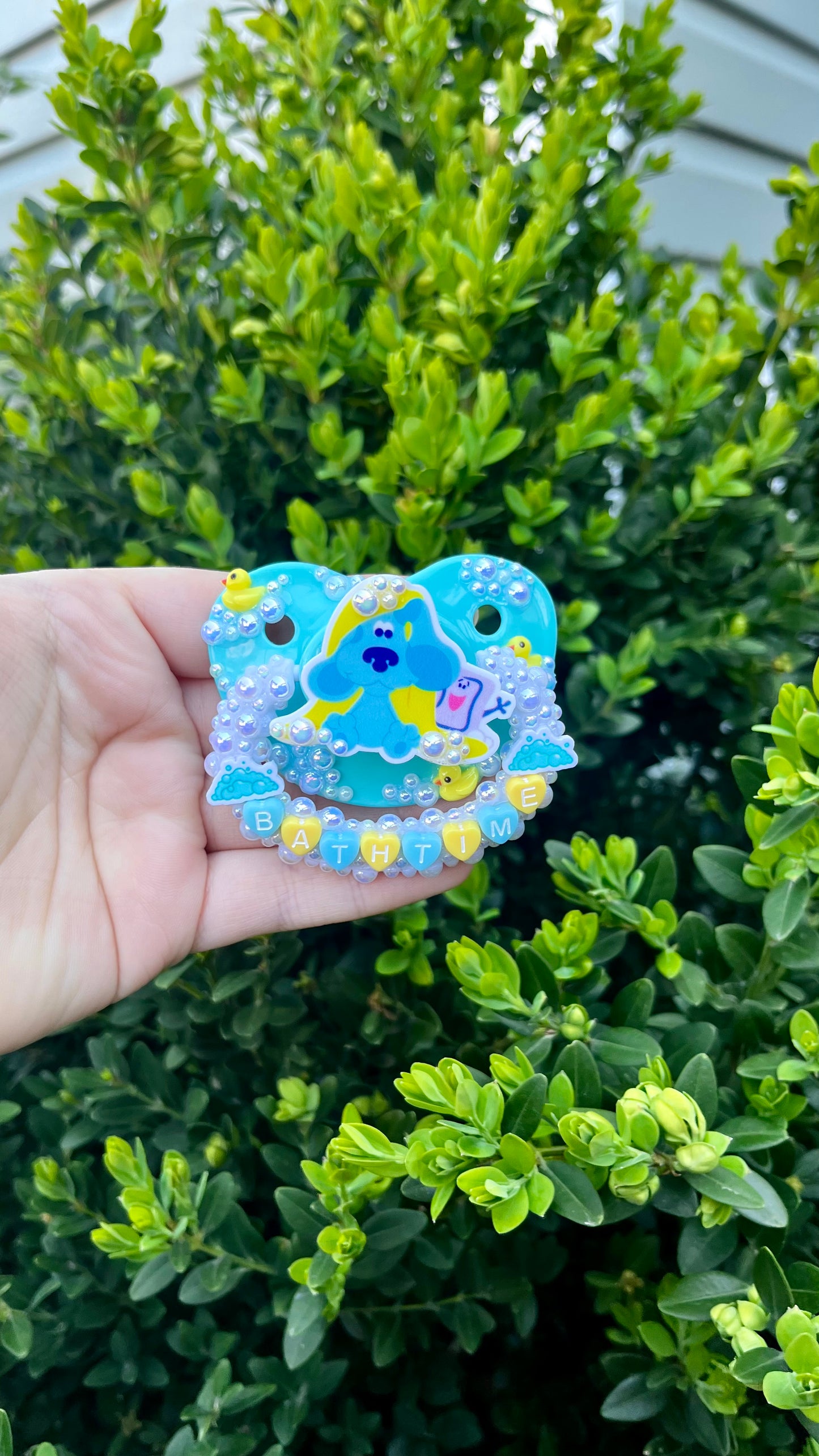 Bathtime blue paci